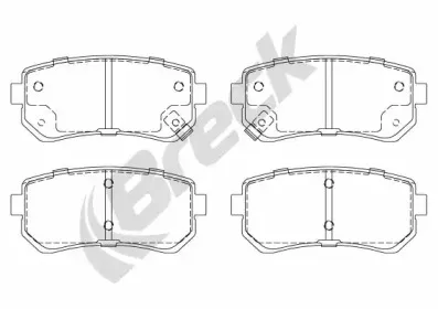 Комплект тормозных колодок, дисковый тормоз BRECK купить